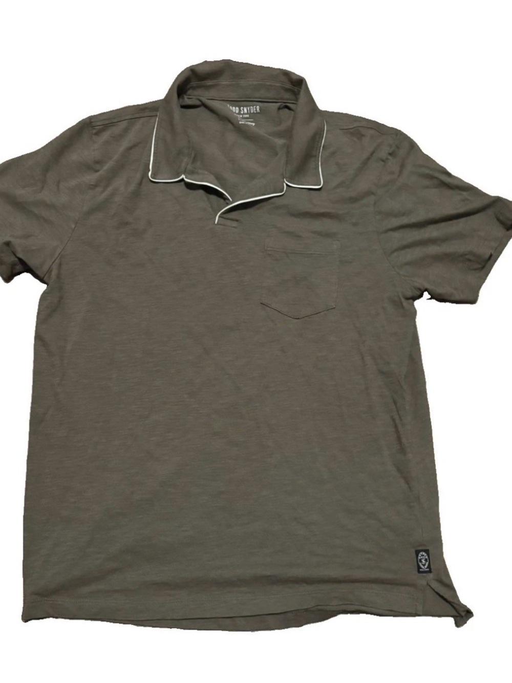 Todd Snyder Mens Large Green Polo Homespun Jersey